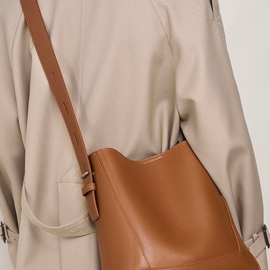 Women’s Genuine Leather Crossbody Shoulder Bucket Bag | Effortless Everyday Elegance