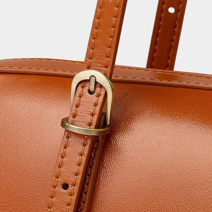 Women’s Genuine Leather Retro Bowling Bag | Refined Horse Charm