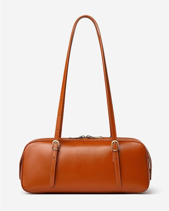 Women’s Genuine Leather Retro Bowling Bag | Refined Horse Charm