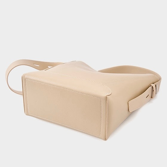 Women’s Genuine Leather Crossbody Shoulder Bucket Bag | Effortless Everyday Elegance