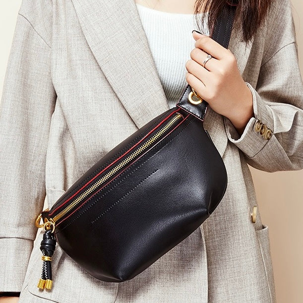 Genuine Leather Crossbody Chest Bag Fanny Pack | Effortless Poise