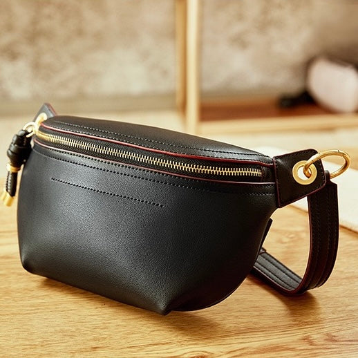 Genuine Leather Crossbody Chest Bag Fanny Pack | Effortless Poise