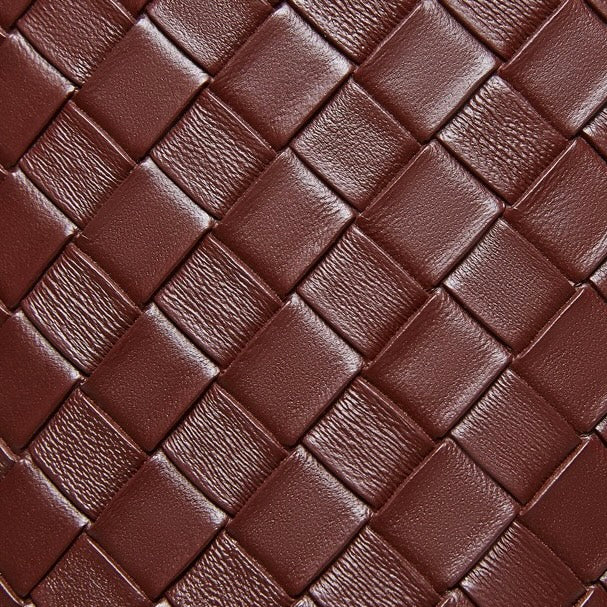 Women’s Genuine Leather Woven Bucket Crossbody Handbag | Effortless Elegance