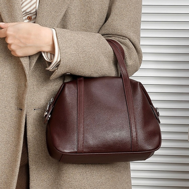Women’s Genuine Leather Boston Pillow Bag | Effortless Everyday Elegance