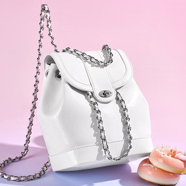 Genuine Cowhide Women’s Large Capacity Backpack | Effortless Elegance