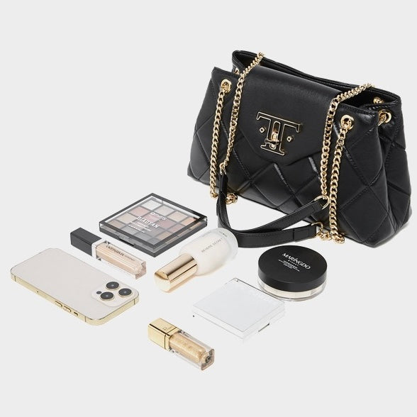 Women’s Genuine Leather Chain Shoulder Crossbody Bag | Effortless Commuter Elegance