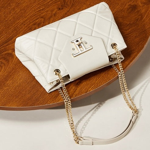 Women’s Genuine Leather Chain Shoulder Crossbody Bag | Effortless Commuter Elegance