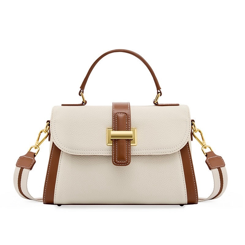 Women’s Leather Structured Top Handle Crossbody Bag | Effortless Elegance