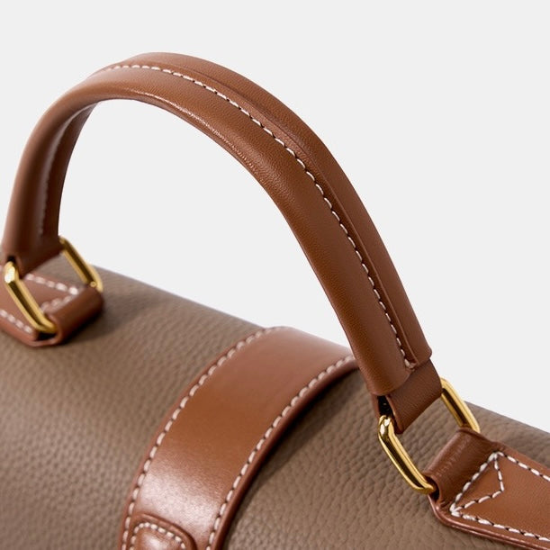 Women’s Leather Structured Top Handle Crossbody Bag | Effortless Elegance