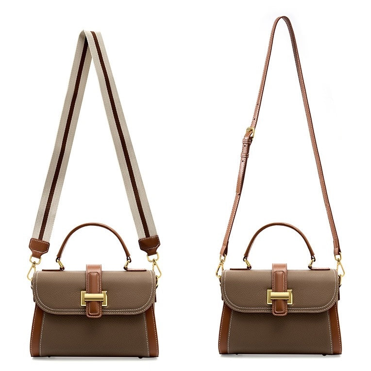 Women’s Leather Structured Top Handle Crossbody Bag | Effortless Elegance