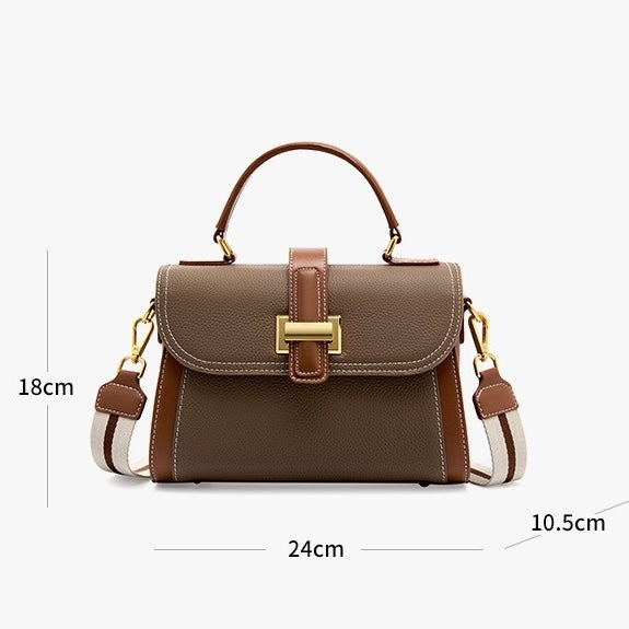 Women’s Leather Structured Top Handle Crossbody Bag | Effortless Elegance