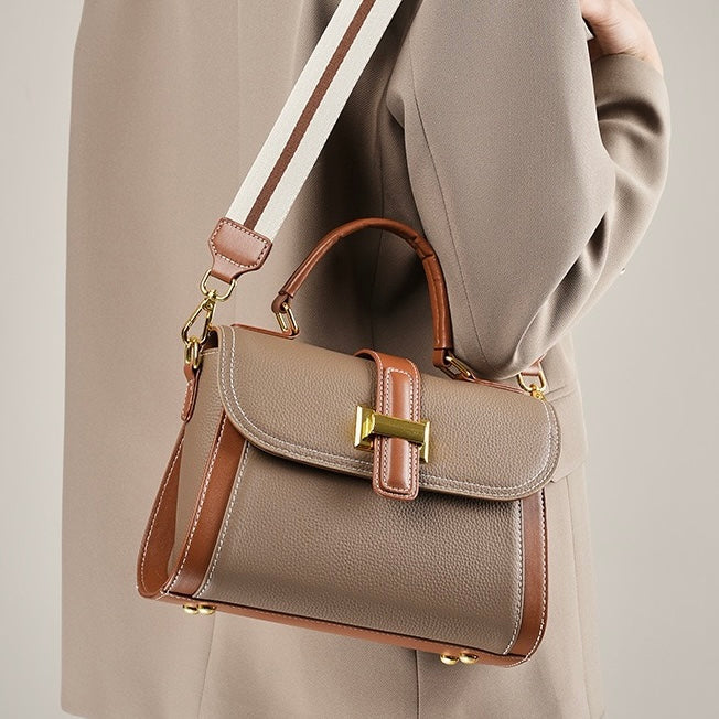 Women’s Leather Structured Top Handle Crossbody Bag | Effortless Elegance