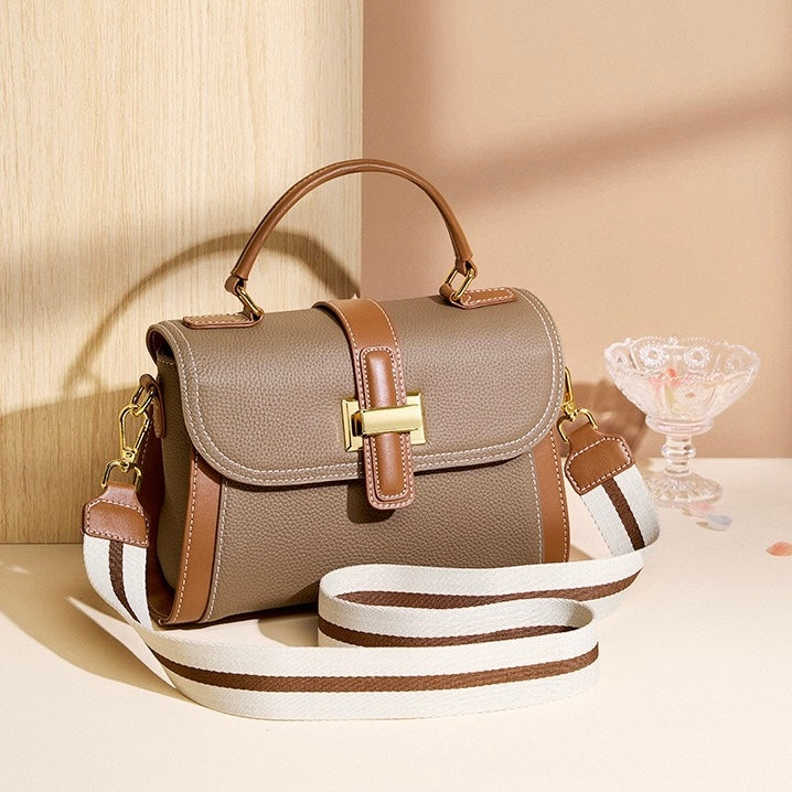Women’s Leather Structured Top Handle Crossbody Bag | Effortless Elegance