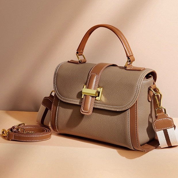 Women’s Leather Structured Top Handle Crossbody Bag | Effortless Elegance