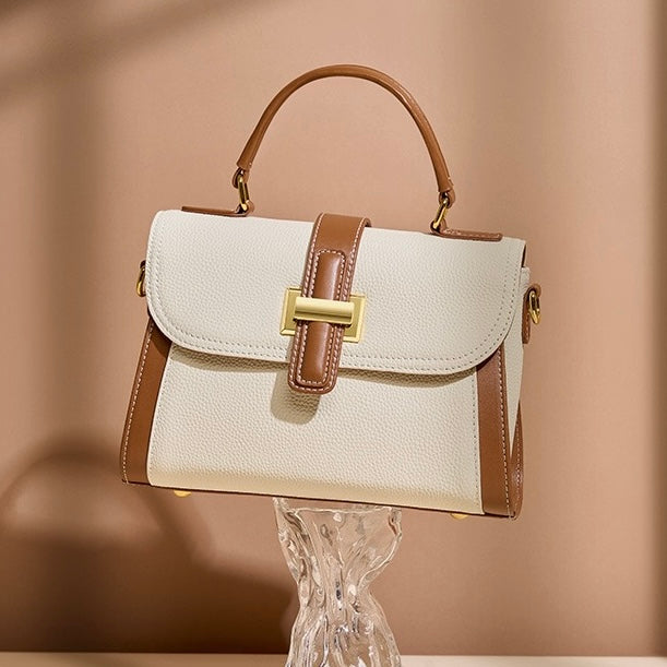 Women’s Leather Structured Top Handle Crossbody Bag | Effortless Elegance