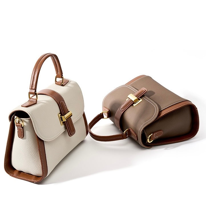 Women’s Leather Structured Top Handle Crossbody Bag | Effortless Elegance