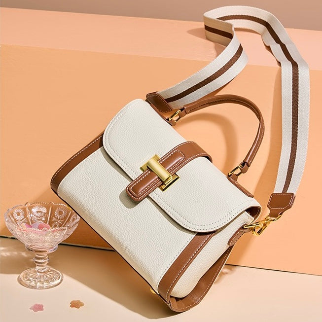 Women’s Leather Structured Top Handle Crossbody Bag | Effortless Elegance