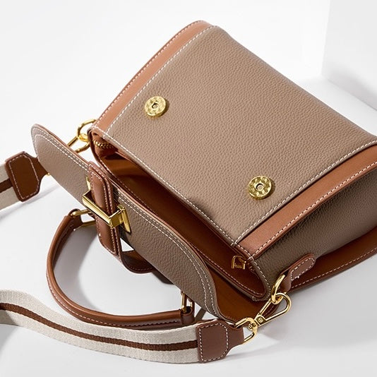 Women’s Leather Structured Top Handle Crossbody Bag | Effortless Elegance