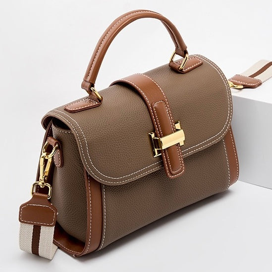 Women’s Leather Structured Top Handle Crossbody Bag | Effortless Elegance
