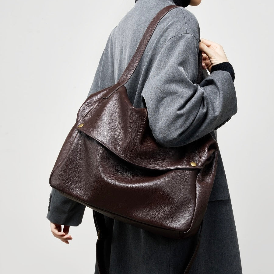 Women’s Genuine Leather Tote Bag | Effortless Minimalist Elegance