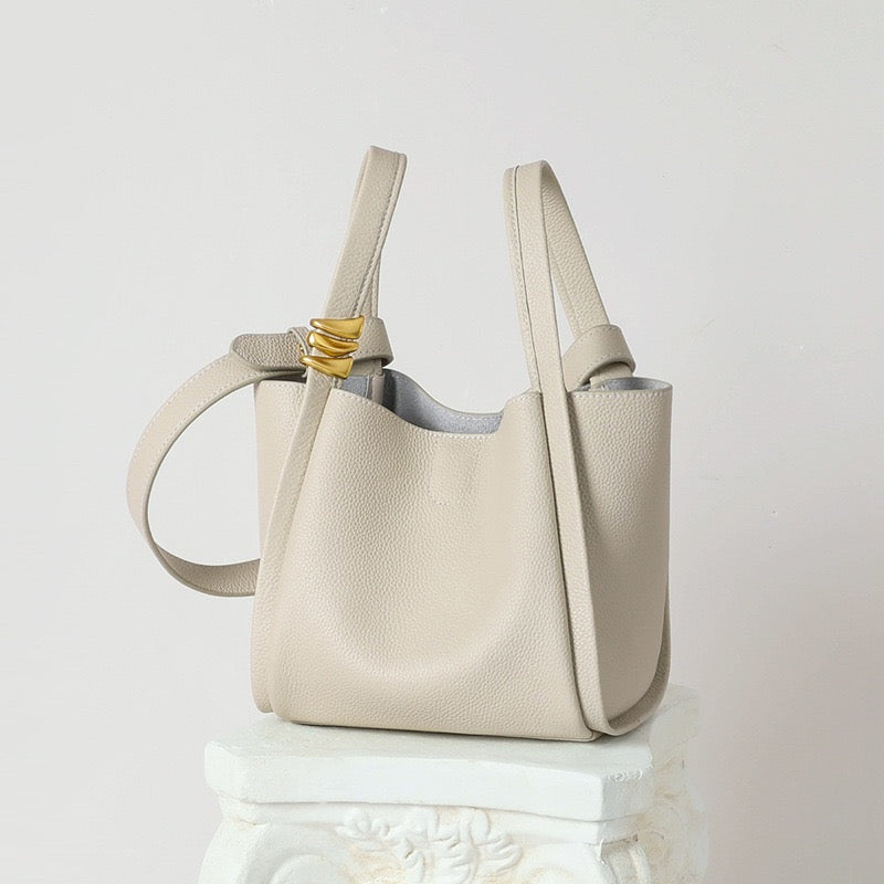 Women’s Genuine Leather Mini Crossbody Bucket Bag | Effortless Everyday Elegance