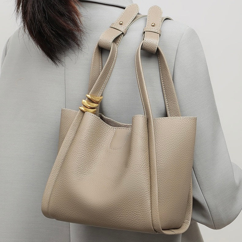 Women’s Genuine Leather Mini Crossbody Bucket Bag | Effortless Everyday Elegance