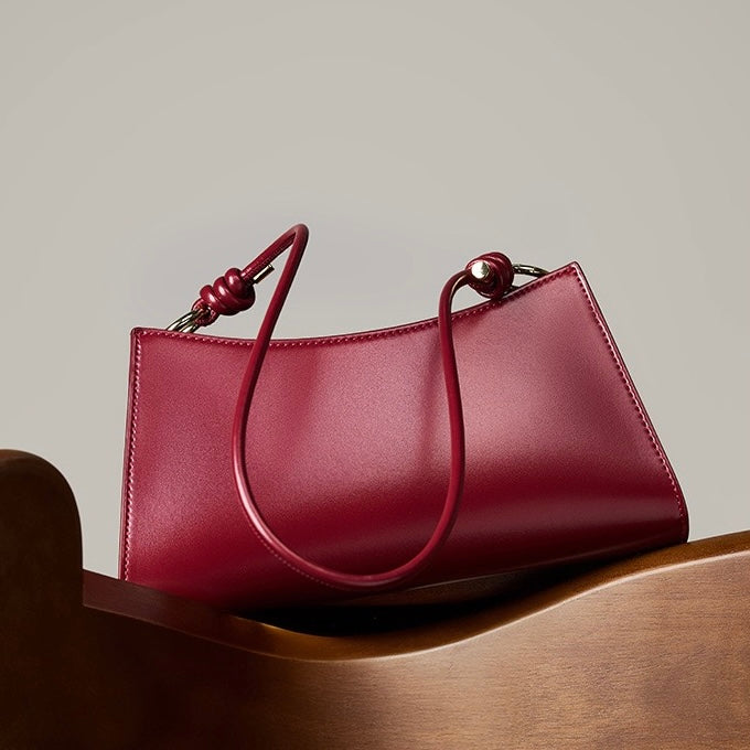 Women’s Genuine Leather Underarm Baguette Bag | Effortless Understated Luxury
