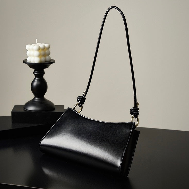 Women’s Genuine Leather Underarm Baguette Bag | Effortless Understated Luxury
