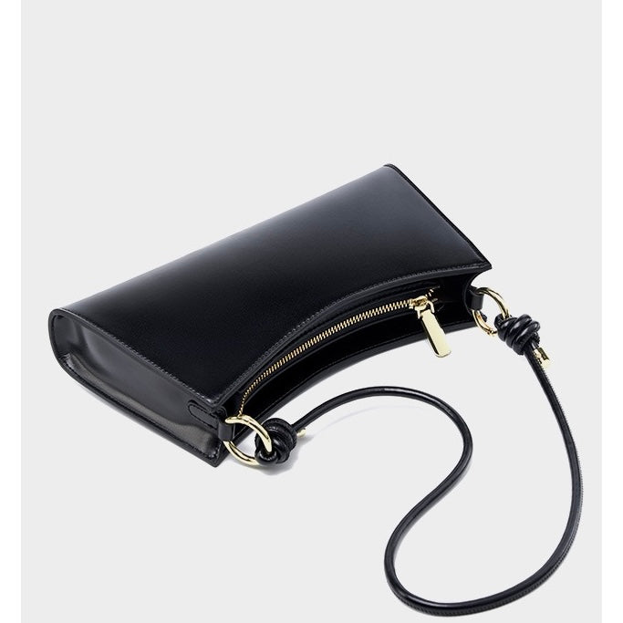 Women’s Genuine Leather Underarm Baguette Bag | Effortless Understated Luxury