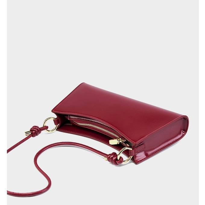 Women’s Genuine Leather Underarm Baguette Bag | Effortless Understated Luxury