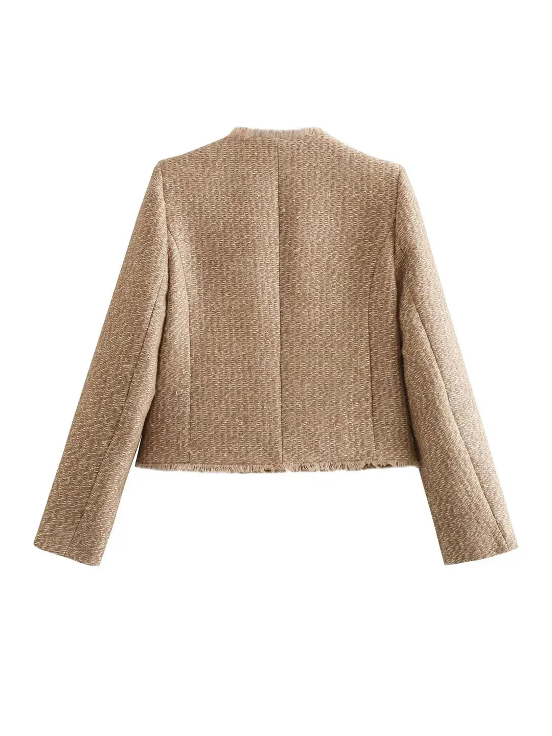 Feline Jacket | Timeless Beige Elegance with Gold Buttons