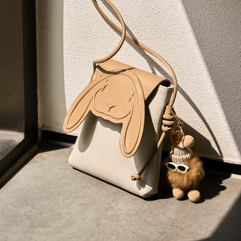 Women's Leather Mini Crossbody Phone Bag | Rabbit Inspired Elegance