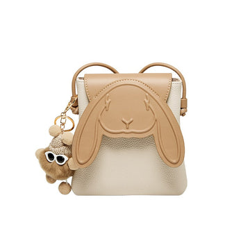 Women's Leather Mini Crossbody Phone Bag | Rabbit Inspired Elegance