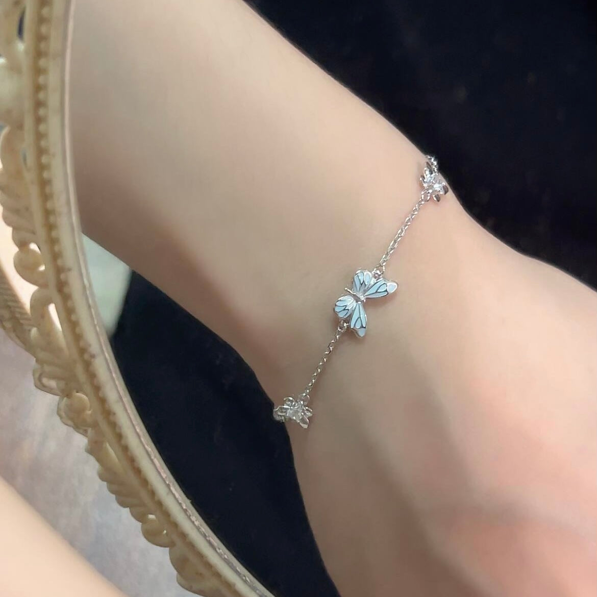 Blue Butterfly Bracelet | Luminous Dream Elegance