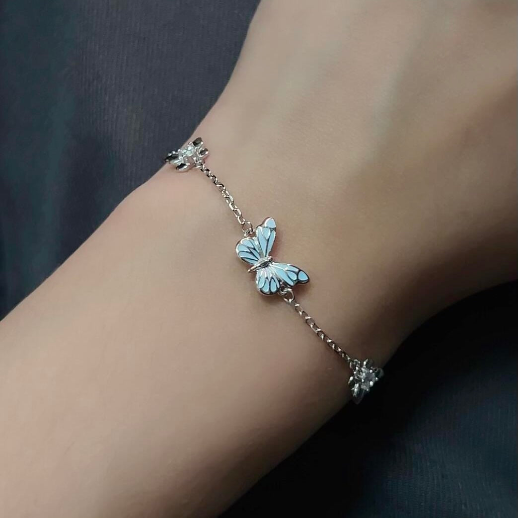 Blue Butterfly Bracelet | Luminous Dream Elegance