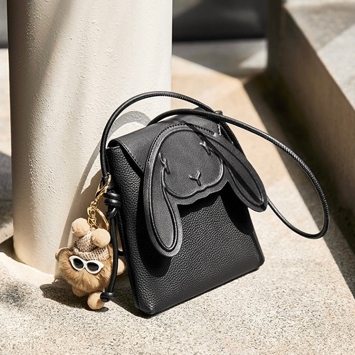 Women's Leather Mini Crossbody Phone Bag | Rabbit Inspired Elegance