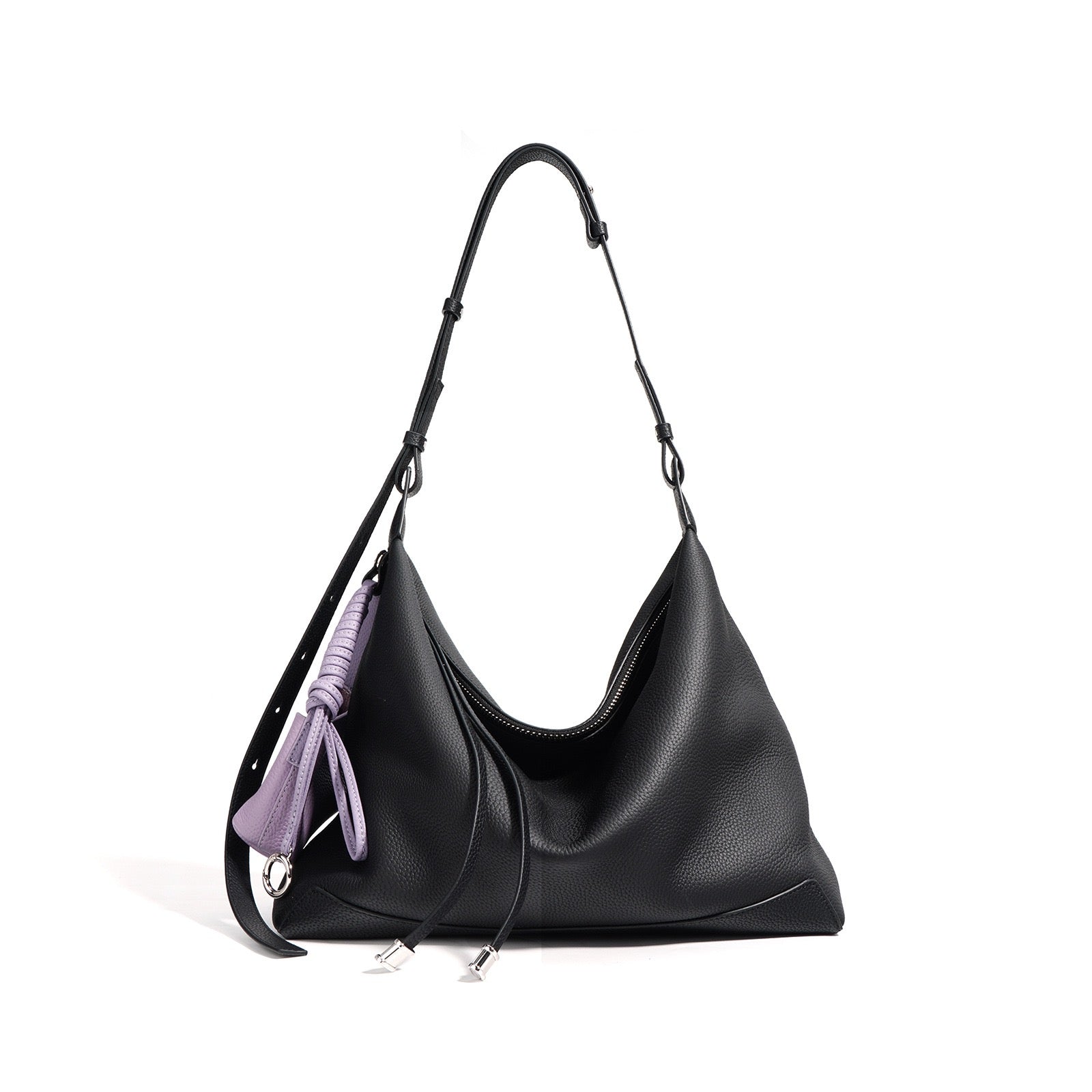 Women’s Genuine Leather Minimalist Tote Handbag | Effortless Dumpling Elegance