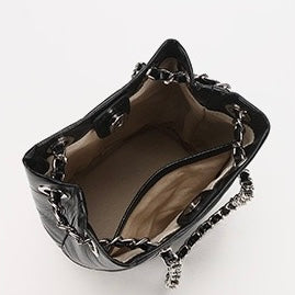 Women’s Genuine Leather Quilted Chain Bucket Bag | Effortless Everyday Elegance