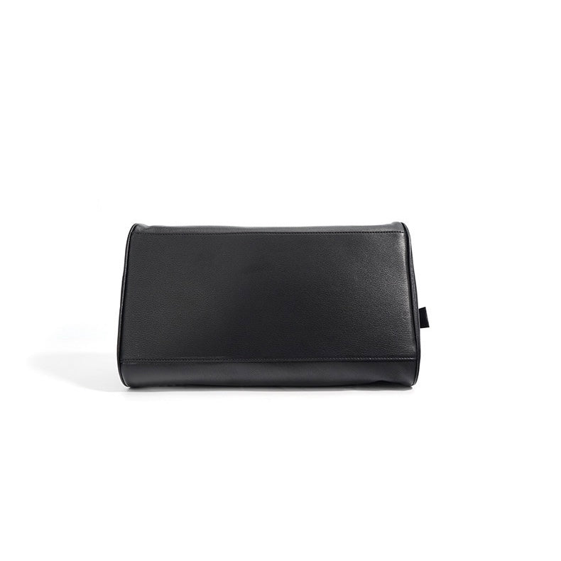 Women’s Genuine Leather Triangle Barrel Shoulder Bag | Effortless Vintage Poise