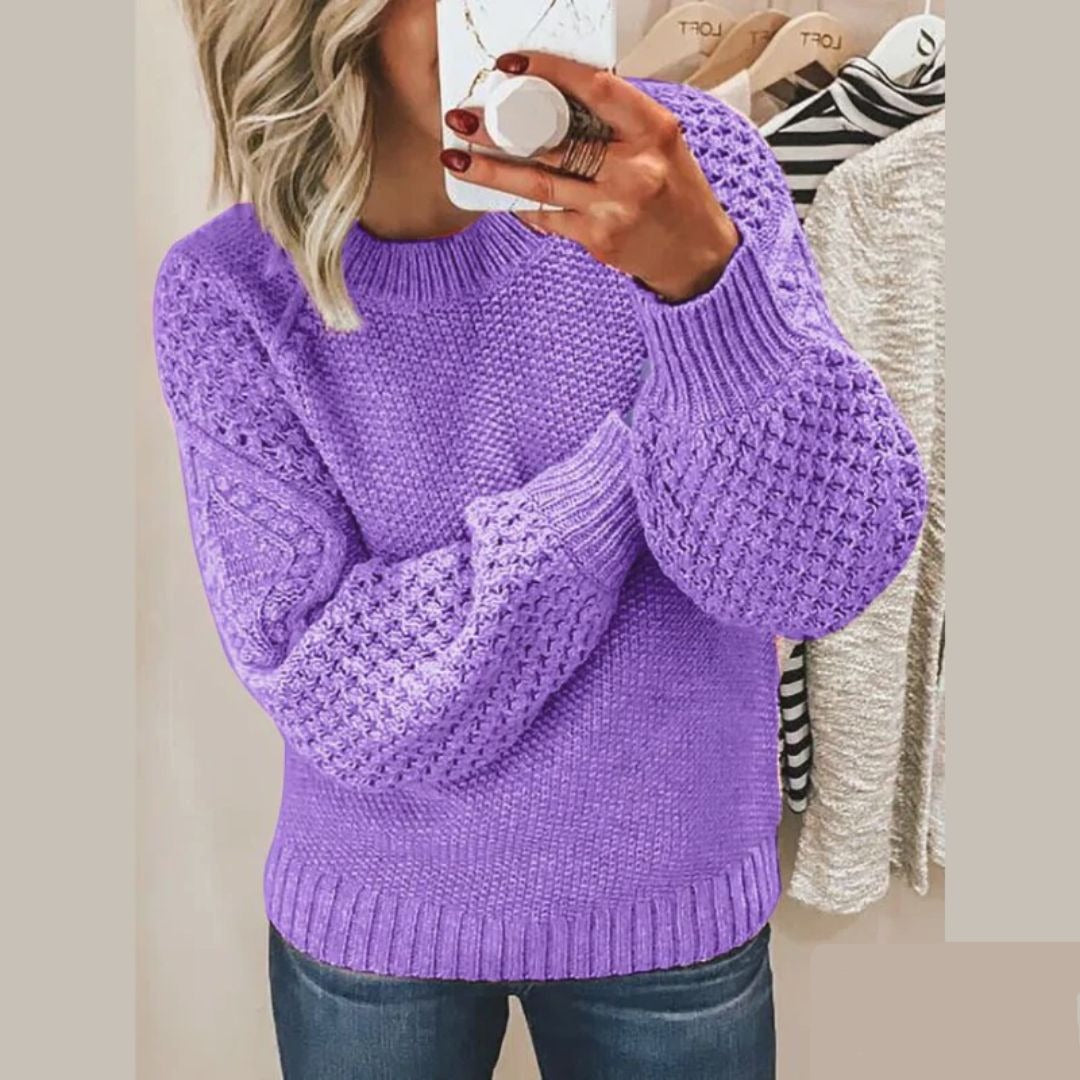 Crewneck Cable Knit Sweater | Timeless Vintage Elegance