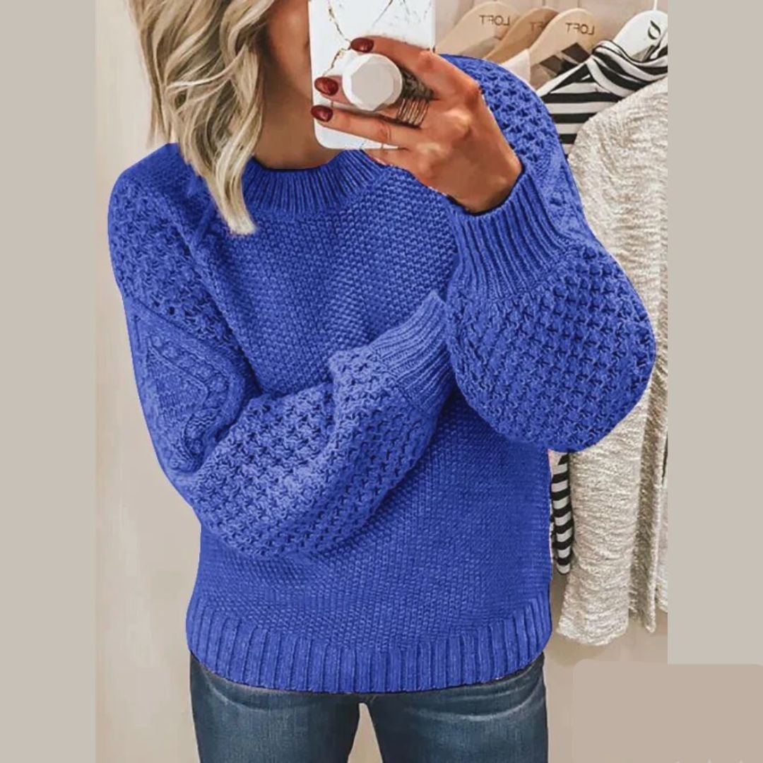 Crewneck Cable Knit Sweater | Timeless Vintage Elegance