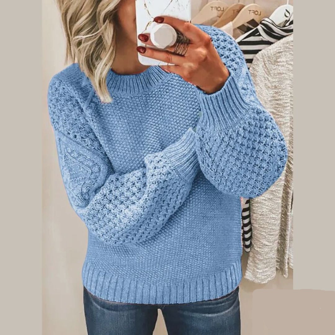Crewneck Cable Knit Sweater | Timeless Vintage Elegance