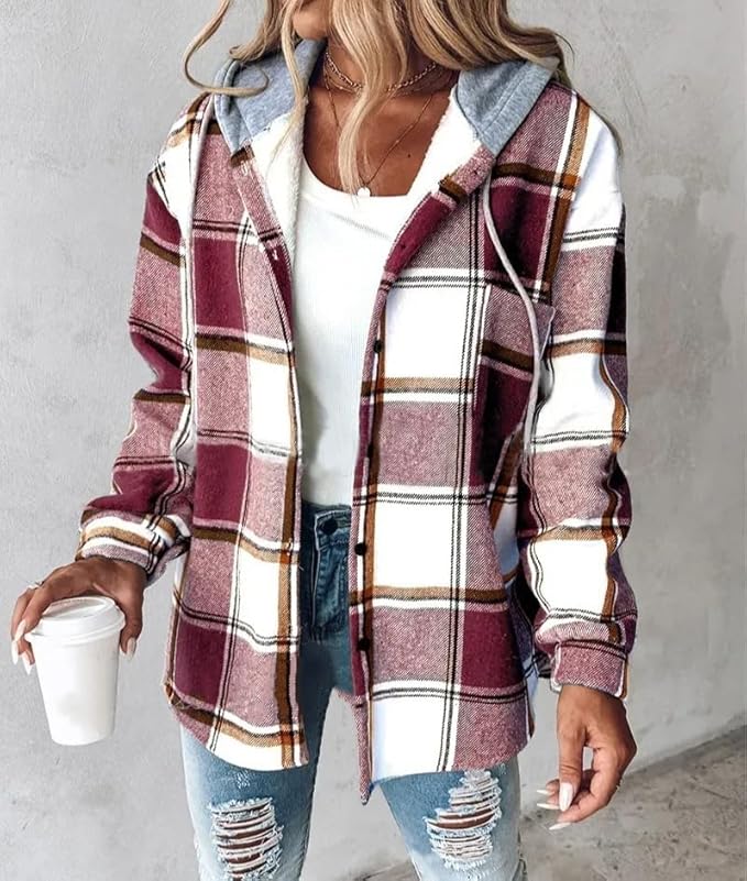 Soft-Lined Plaid Jacket | Cozy Transitional Layering With Quiet Elegance