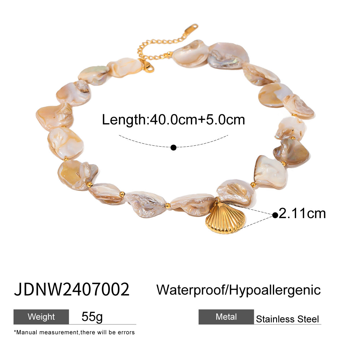 Natural Shell String Pendant Necklace | Effortless Coastal Elegance