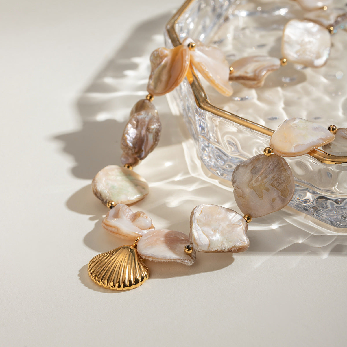 Natural Shell String Pendant Necklace | Effortless Coastal Elegance