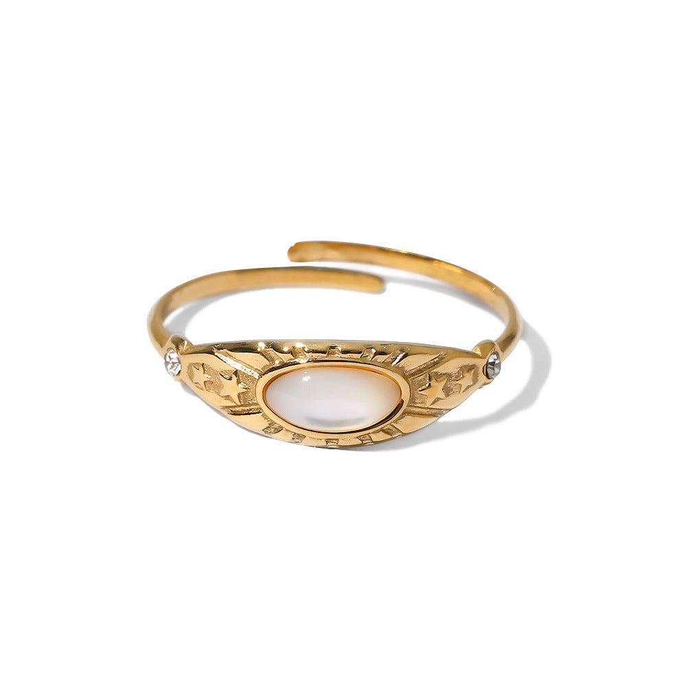 Women’s Stainless Steel Ring | French Retro Parisian Elegance