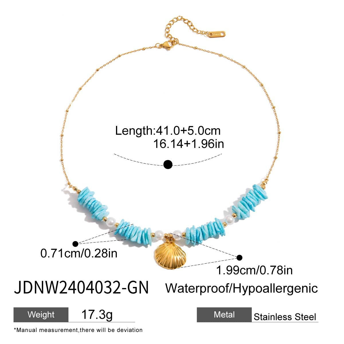 Mint Green Shell Pearl Pendant Necklace | Effortless Pastel Elegance