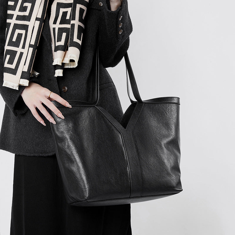 Women’s Genuine Leather Tote Bag | Effortless Autumn Elegance
