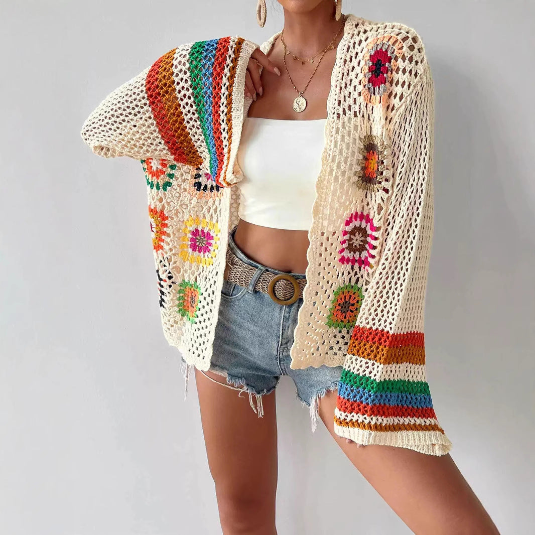 Crochet Patch Cardigan | Retro Charm And Modern Ease