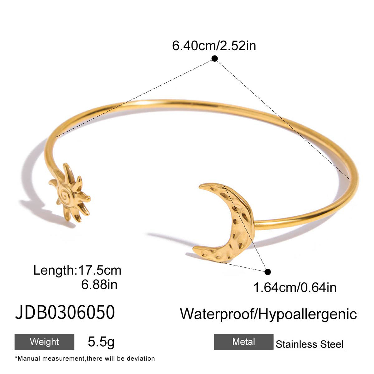 Eclipse Moon & Sun Bracelet | Celestial Balance and Effortless Elegance